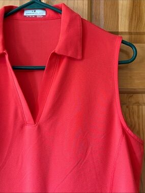 Grand Slam Women’s Sleeveless Polo Tank - Red